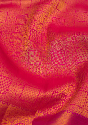 Onion Pink Zariwork Pure Silk Saree