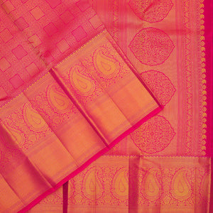 Onion Pink Zariwork Pure Silk Saree