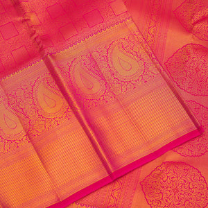 Onion Pink Zariwork Pure Silk Saree