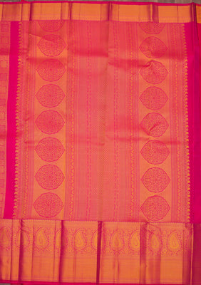 Onion Pink Zariwork Pure Silk Saree