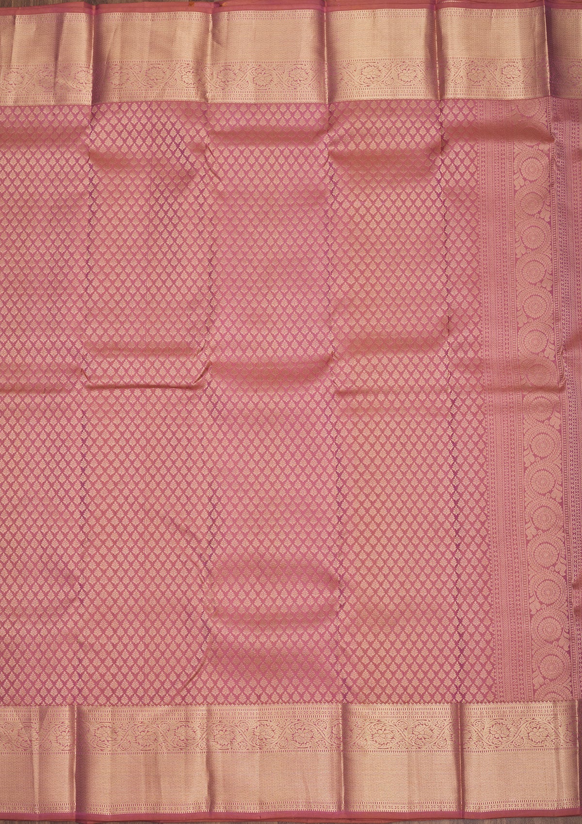 Onion Pink Zariwork Pure Silk Saree