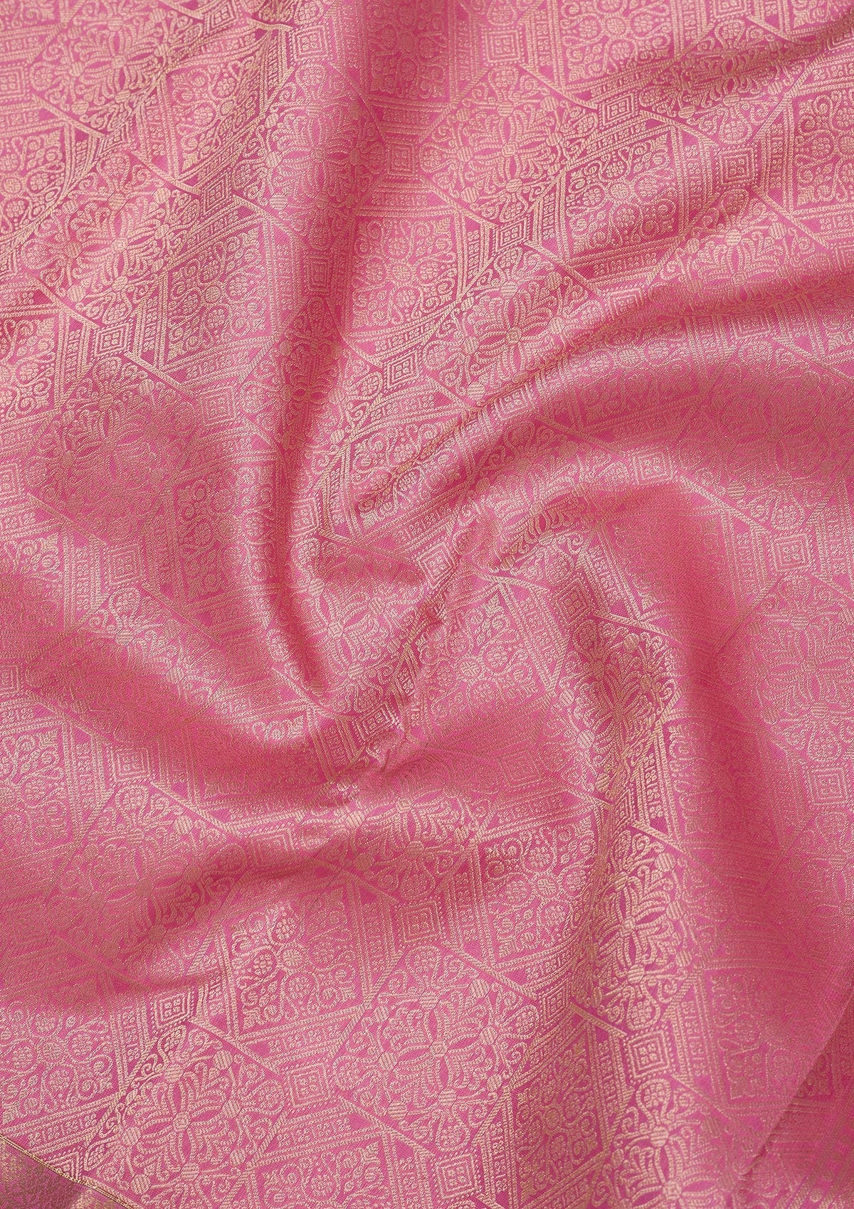 Onion Pink Zariwork Pure Silk Saree