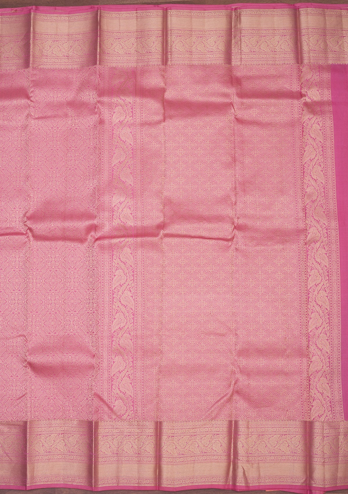 Onion Pink Zariwork Pure Silk Saree