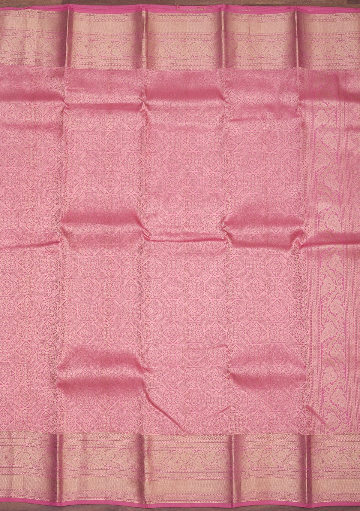 Onion Pink Zariwork Pure Silk Saree