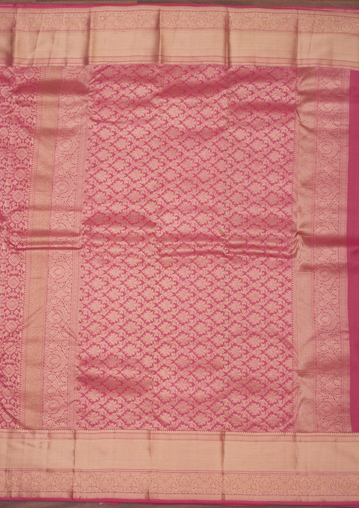 Onion Pink Zariwork Pure Silk Saree