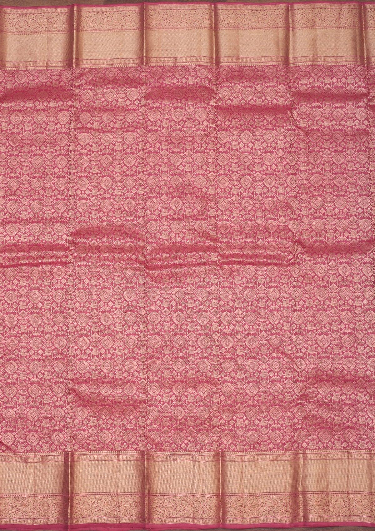 Onion Pink Zariwork Pure Silk Saree