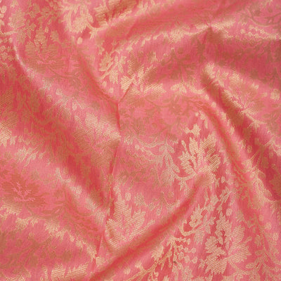 Onion Pink Zariwork Pure Silk Saree