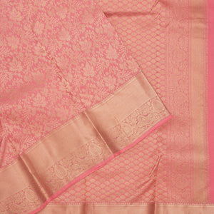 Onion Pink Zariwork Pure Silk Saree