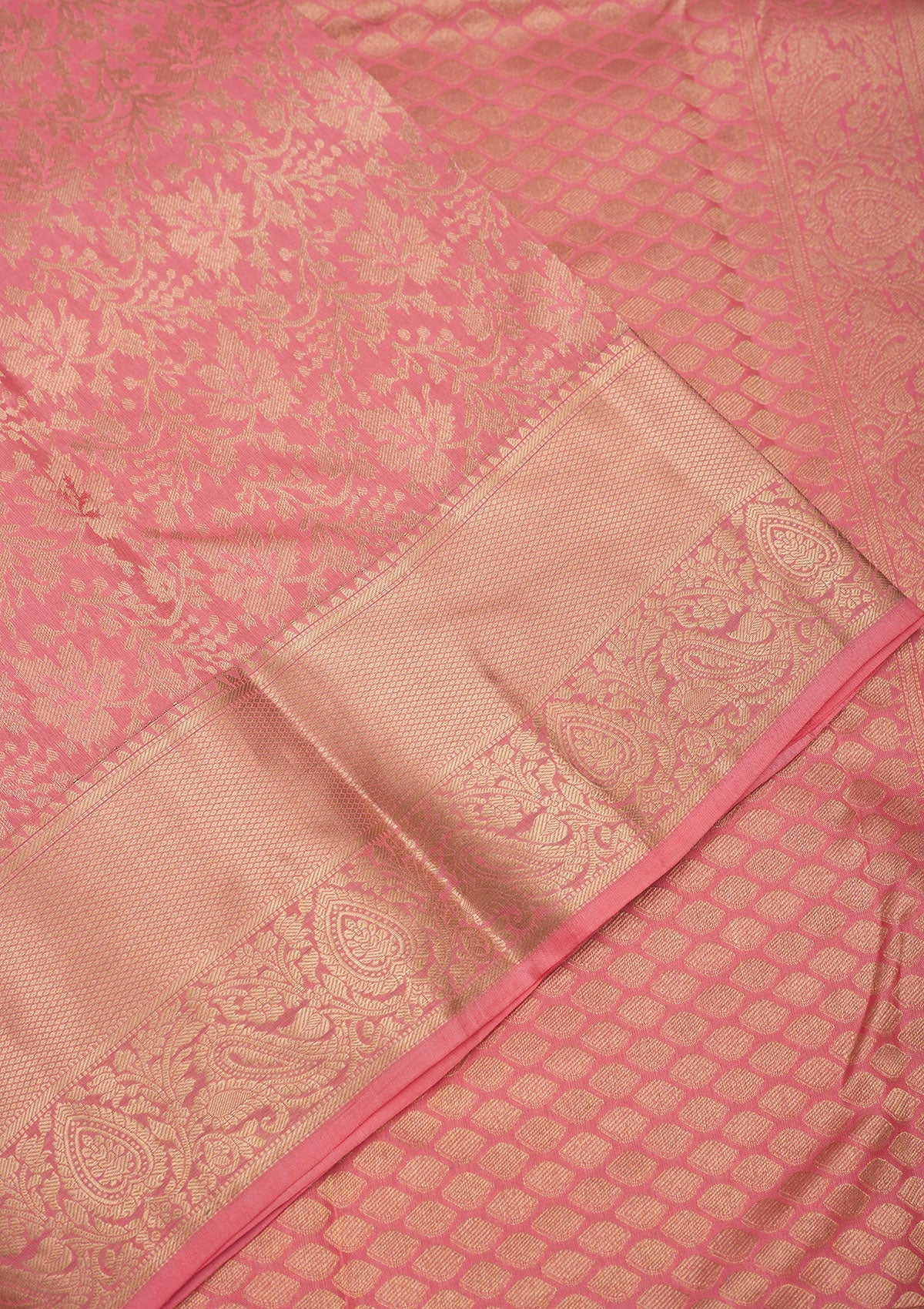 Onion Pink Zariwork Pure Silk Saree