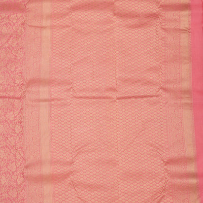 Onion Pink Zariwork Pure Silk Saree
