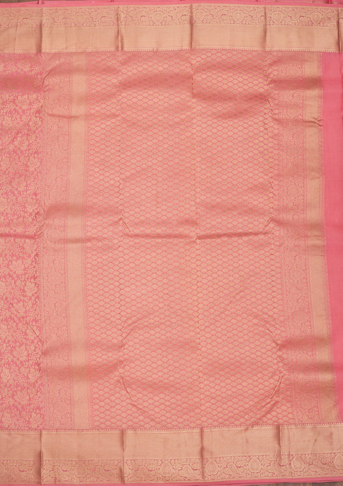 Onion Pink Zariwork Pure Silk Saree