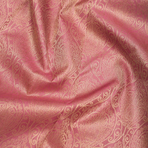 Onion Pink Zariwork Pure Silk Saree