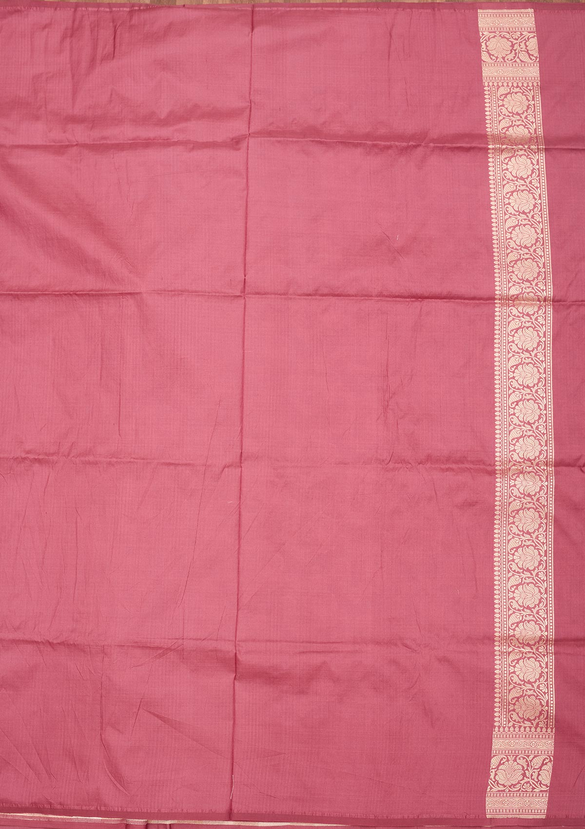Onion Pink Zariwork Pure Silk Saree