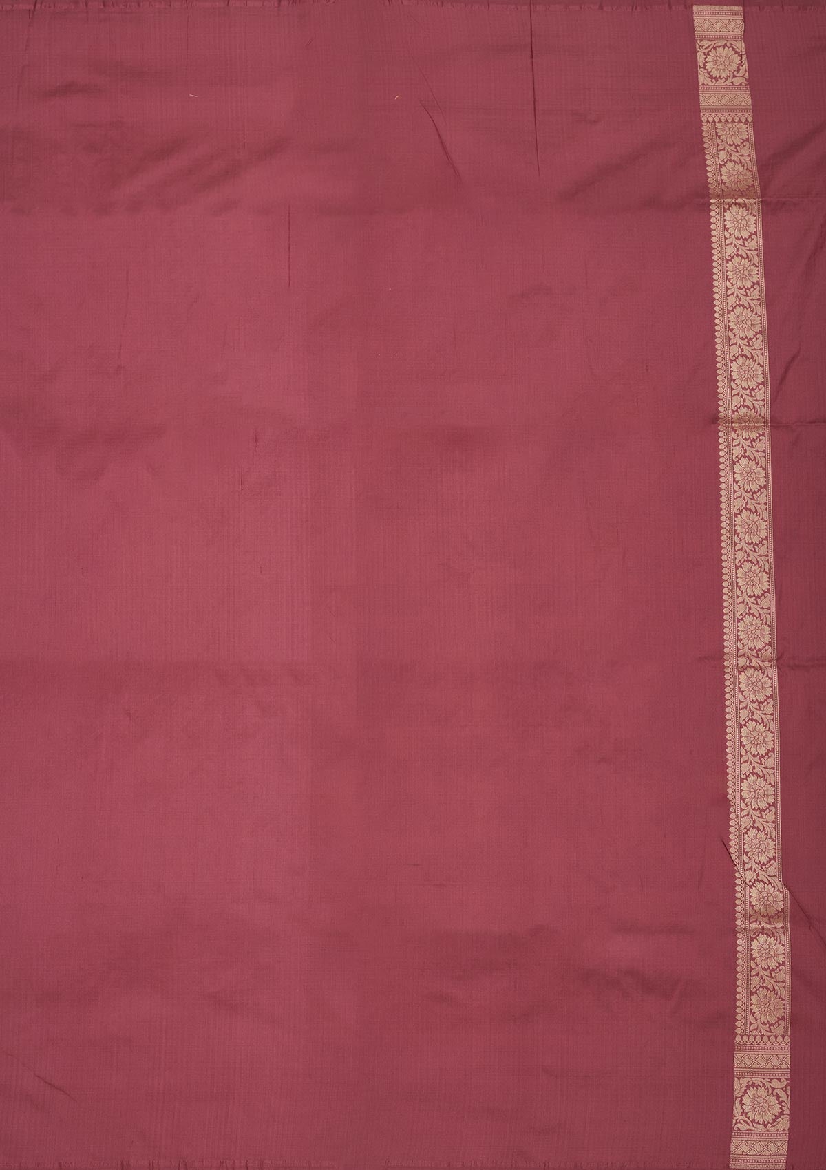 Onion Pink Zariwork Pure Silk Saree