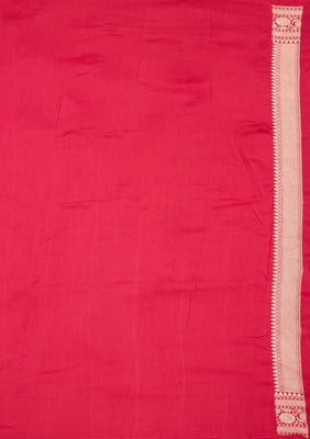 Onion Pink Zariwork Pure Silk Saree
