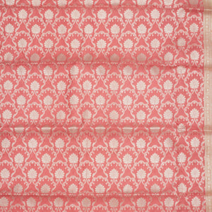 Onion Pink Zariwork Pure Silk Saree