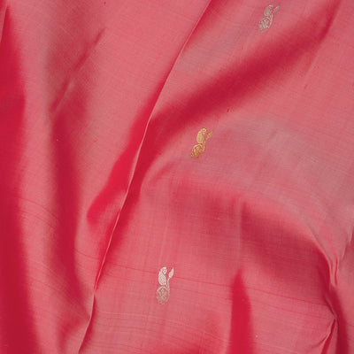 Onion Pink Zariwork Pure Silk Saree