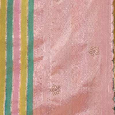 Onion Pink Zariwork Tissue Saree