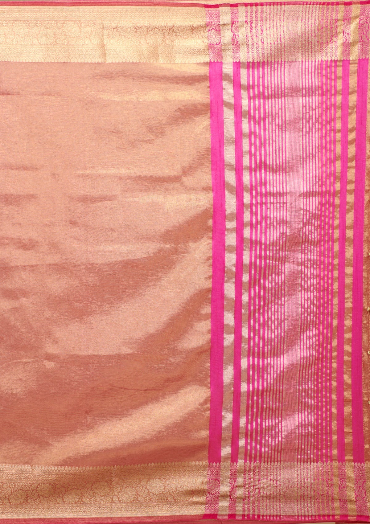 Onion Pink Zariwork Tissue Saree