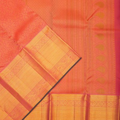 Orange Zariwork Pure Silk Saree