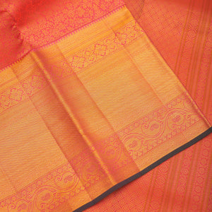 Orange Zariwork Pure Silk Saree