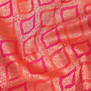 Orange Zariwork Pure Silk Saree