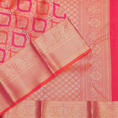 Orange Zariwork Pure Silk Saree