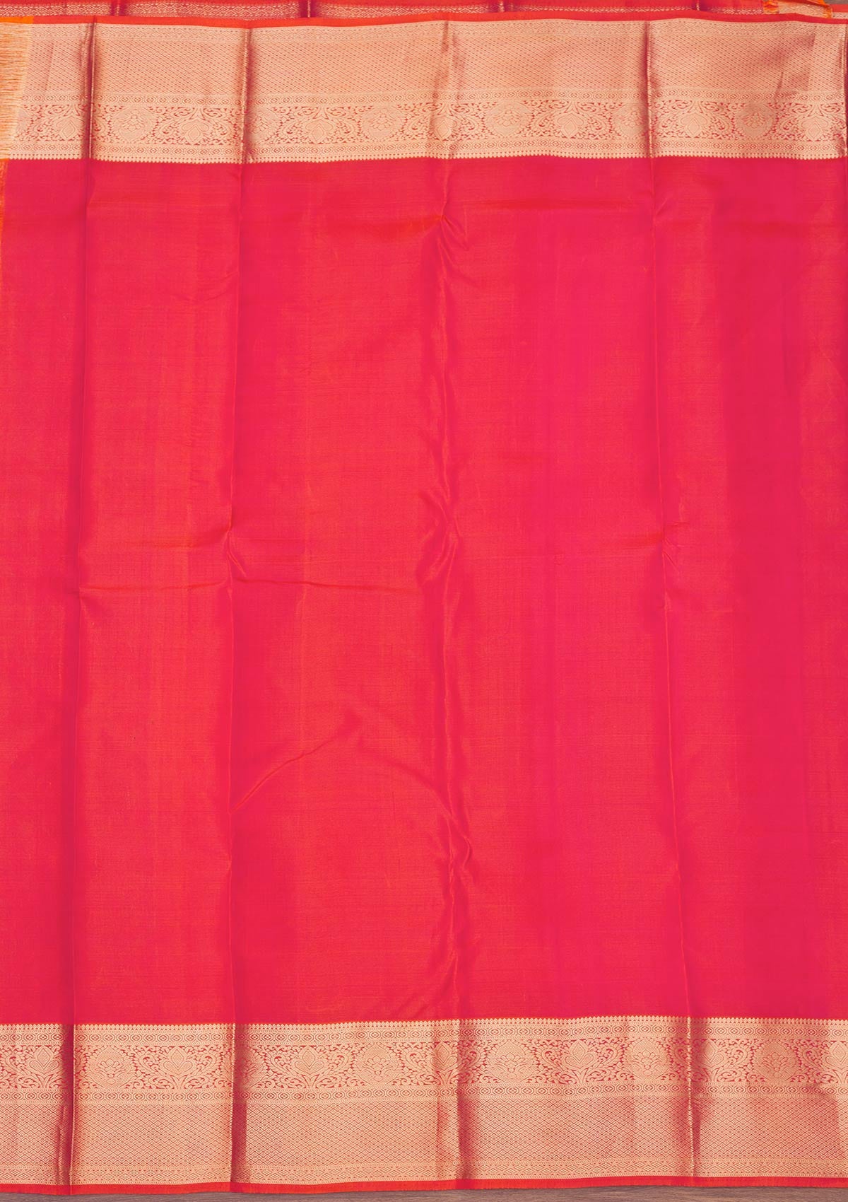 Orange Zariwork Pure Silk Saree