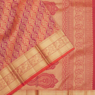 Orange Zariwork Pure Silk Saree