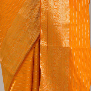 Orange Zariwork Soft Silk Saree