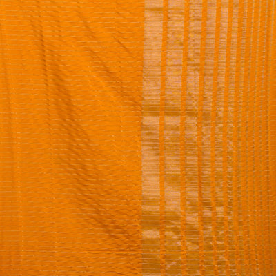 Orange Zariwork Soft Silk Saree