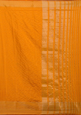 Orange Zariwork Soft Silk Saree