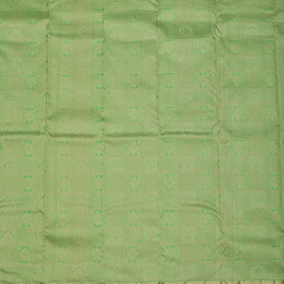 Parrot Green Zariwork Pure Silk Saree