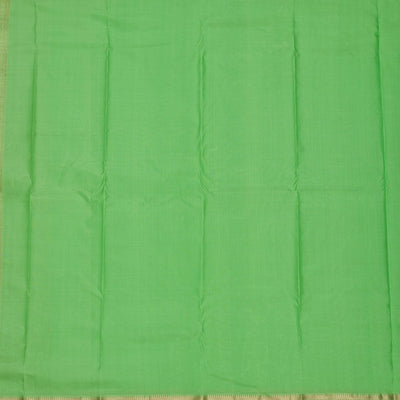 Parrot Green Zariwork Pure Silk Saree