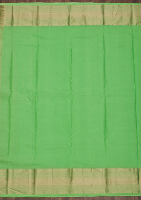 Parrot Green Zariwork Pure Silk Saree