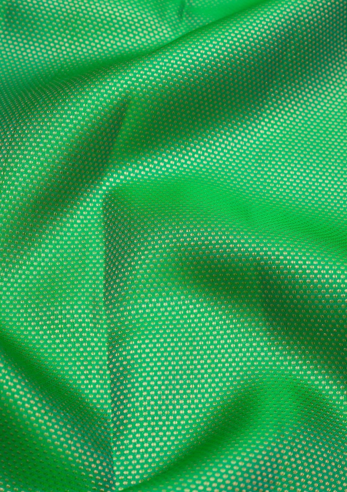 Parrot Green Zariwork Pure Silk Saree