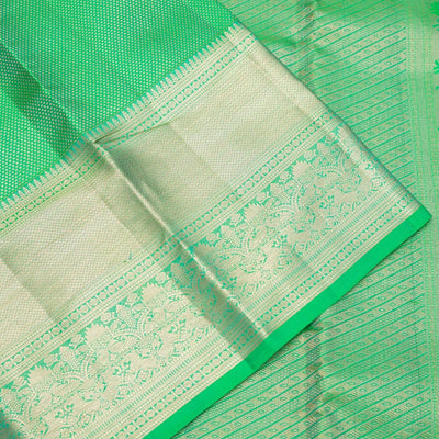 Parrot Green Zariwork Pure Silk Saree