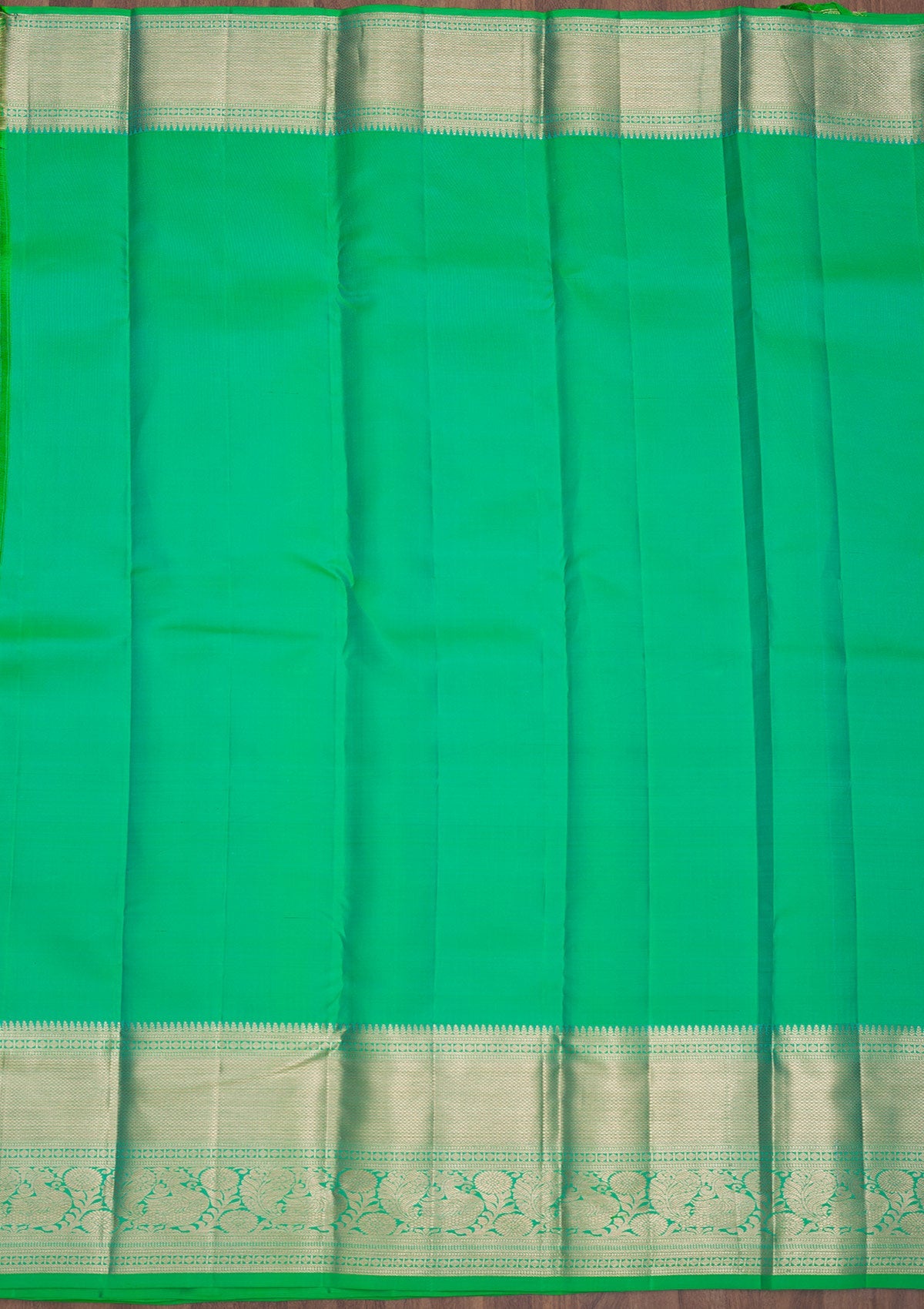 Parrot Green Zariwork Pure Silk Saree