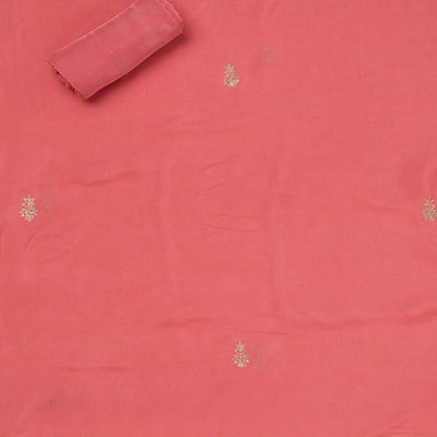 Peach Cutdana Tissue Unstitched Salwar Suit