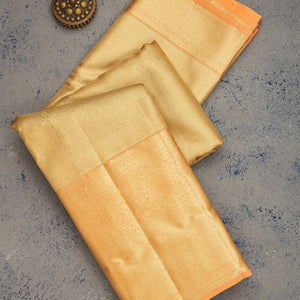 Peach Zariwork Pure Silk Saree