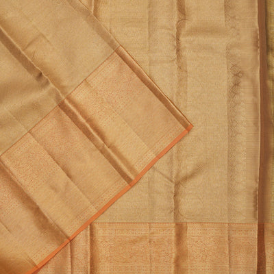 Peach Zariwork Pure Silk Saree