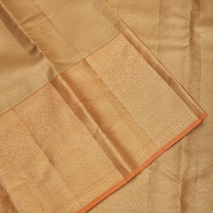 Peach Zariwork Pure Silk Saree