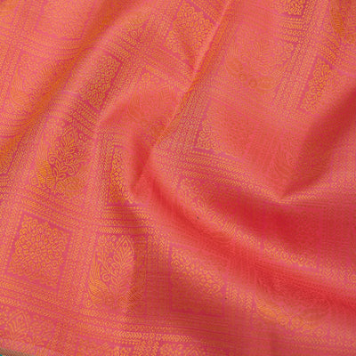 Peach Zariwork Pure Silk Saree