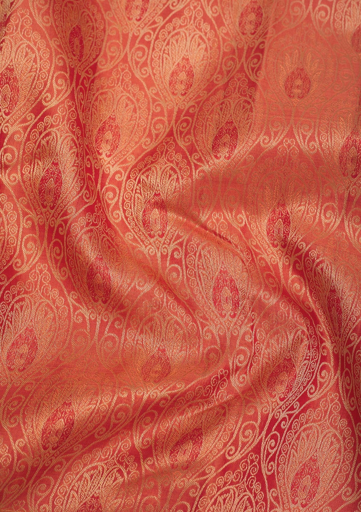 Orange Zariwork Pure Silk Saree