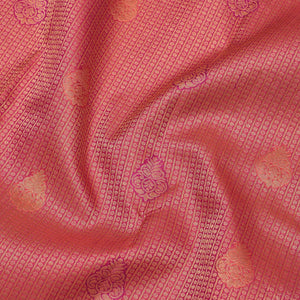 Peach Zariwork Pure Silk Saree