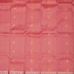 Peach Zariwork Pure Silk Saree