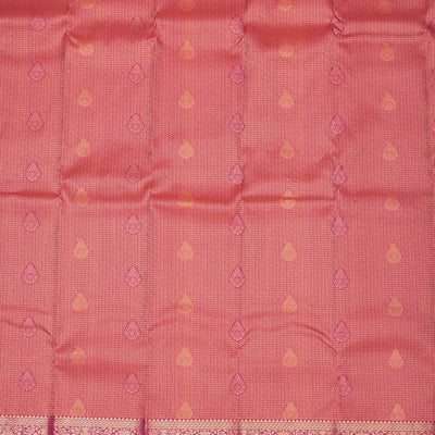Peach Zariwork Pure Silk Saree