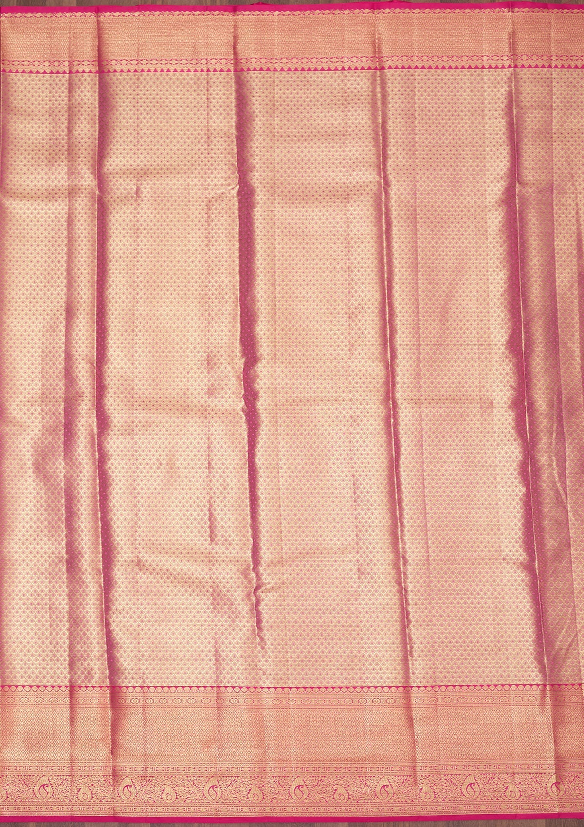 Peach Zariwork Pure Silk Saree