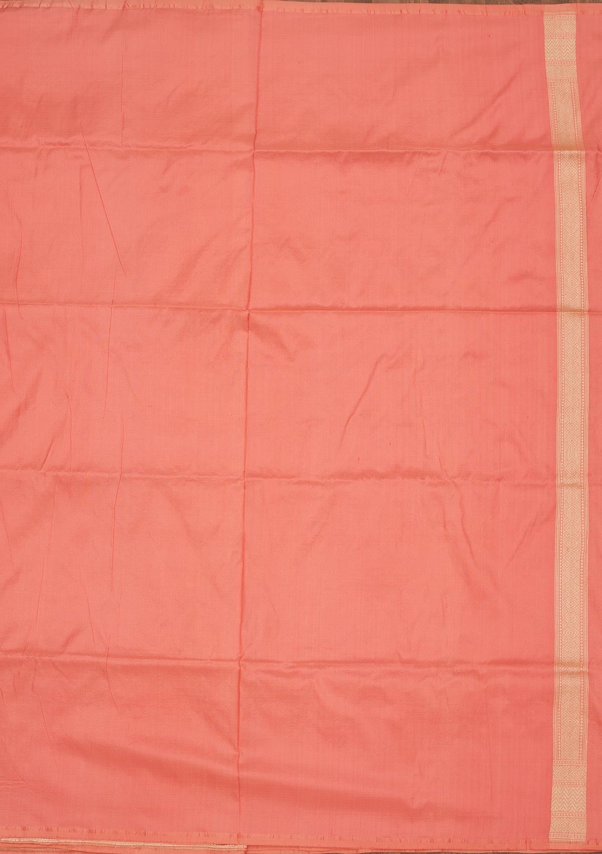 Peach Zariwork Pure Silk Saree