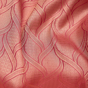 Peach Zariwork Pure Silk Saree